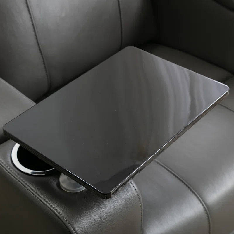 33.1'' Wide Modern Faux Leather Power Reclining Home Theater Individual Seat with Cup Holders (Set of 4)