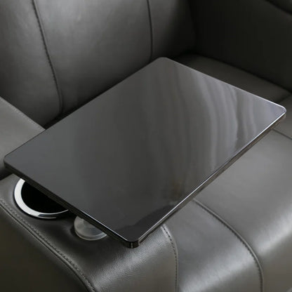33.1'' Wide Modern Faux Leather Power Reclining Home Theater Individual Seat with Cup Holders (Set of 4)